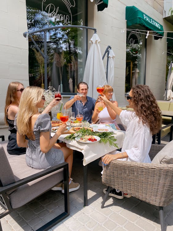 Group of people dining