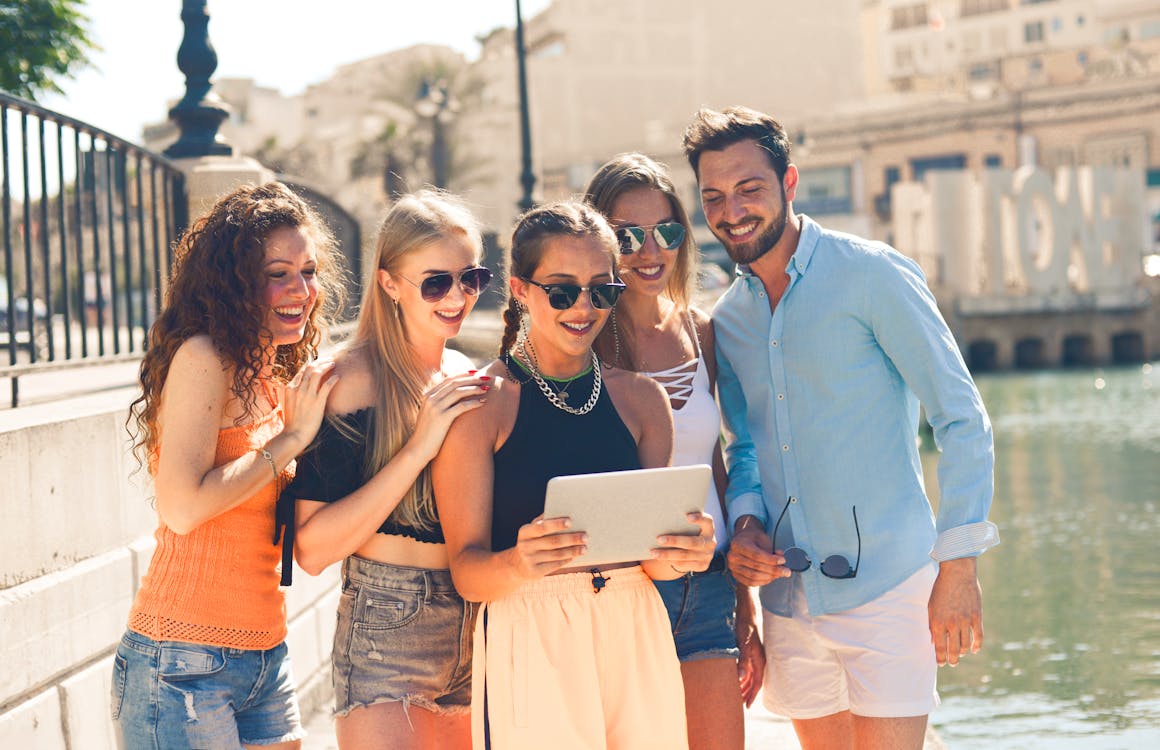 Group of people traveling